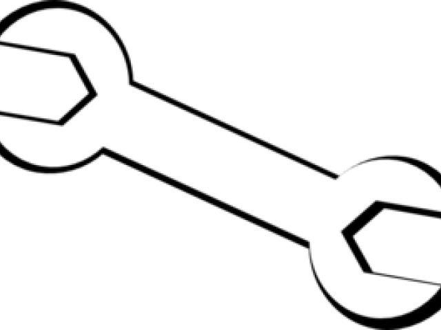 Spanner Clipart Drawing - Tools Black And White Art - Png Download (640x480), Png Download