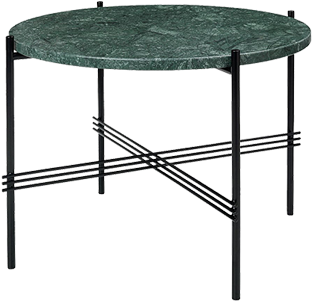 Gubi Ts Coffee Table, 55 Cm, Black - Green Marble Clipart (600x600), Png Download