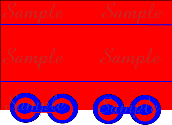 Clip Art Blue/red Train Car Graphic - Circle - Png Download (800x800), Png Download