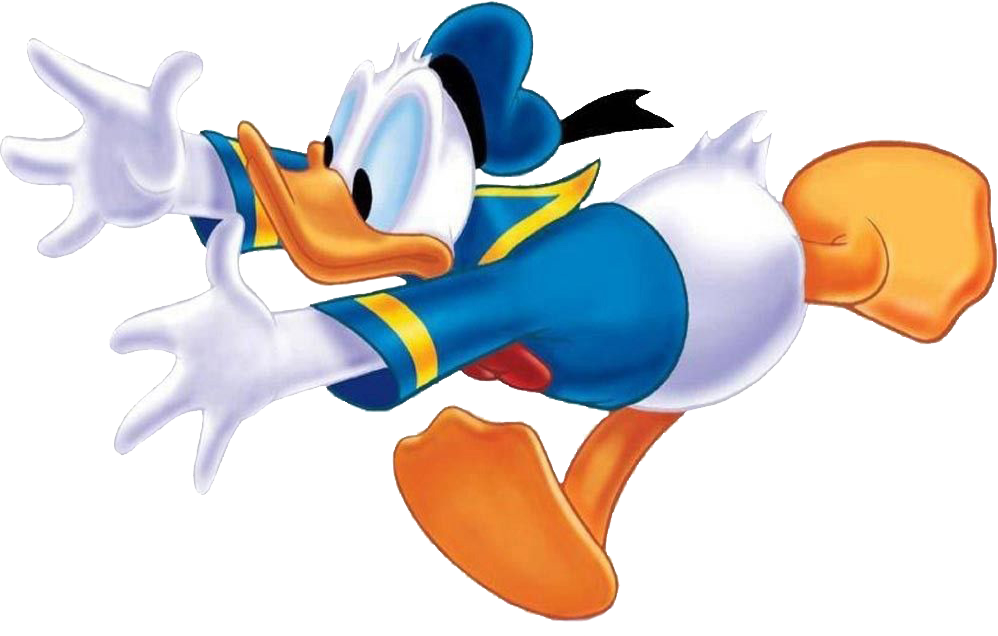 Donald Duck Png - Donald Duck Run Clipart Transparent Png (850x542), Png Download