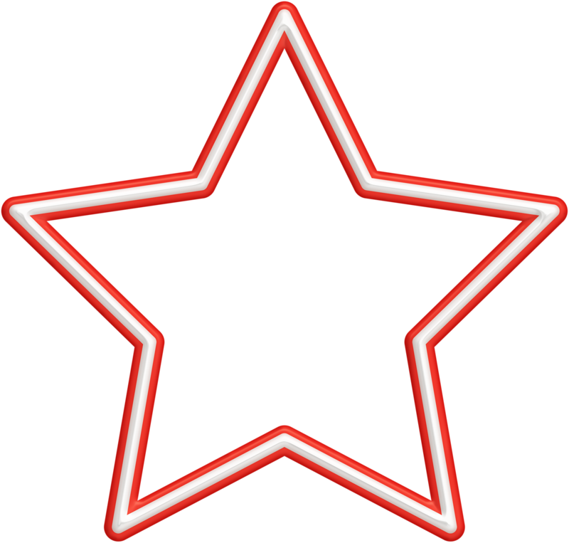 Stars ‿✿⁀°••○ - White Outline Star Png Clipart (800x763), Png Download