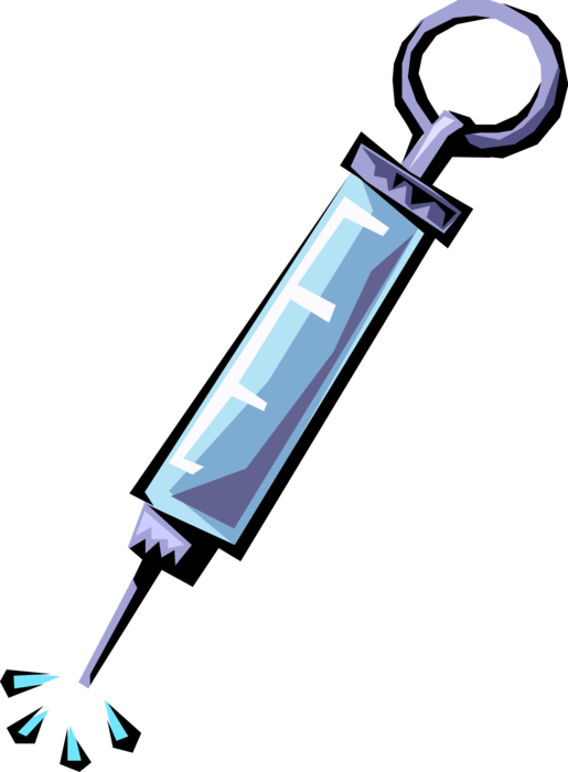 Vector Illustration Of Medical Vaccination Hypodermic - Needle Shots Clip Art - Png Download (515x700), Png Download