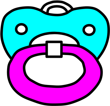Pacifier, Binky, Bright Blue, Violet - Blue Clipart (816x1056), Png Download