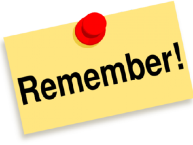 Remember Clipart Png - Remember Clipart Transparent Png (640x480), Png Download