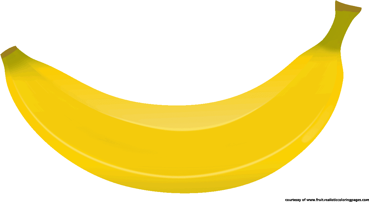 Clipart Black And White Bananas Clipart Horizontal - Clipart Yellow Banana - Png Download (1280x720), Png Download