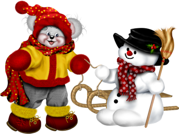 Клипарт Png "новогодние Мишки Тедди" - Happy Clipart (634x634), Png Download