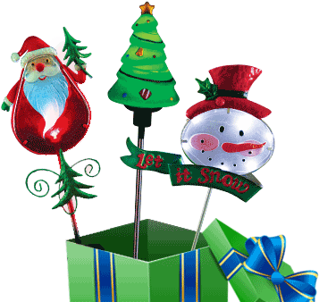 Christmas Solar Garden Stakes - Christmas Tree Clipart (1000x400), Png Download