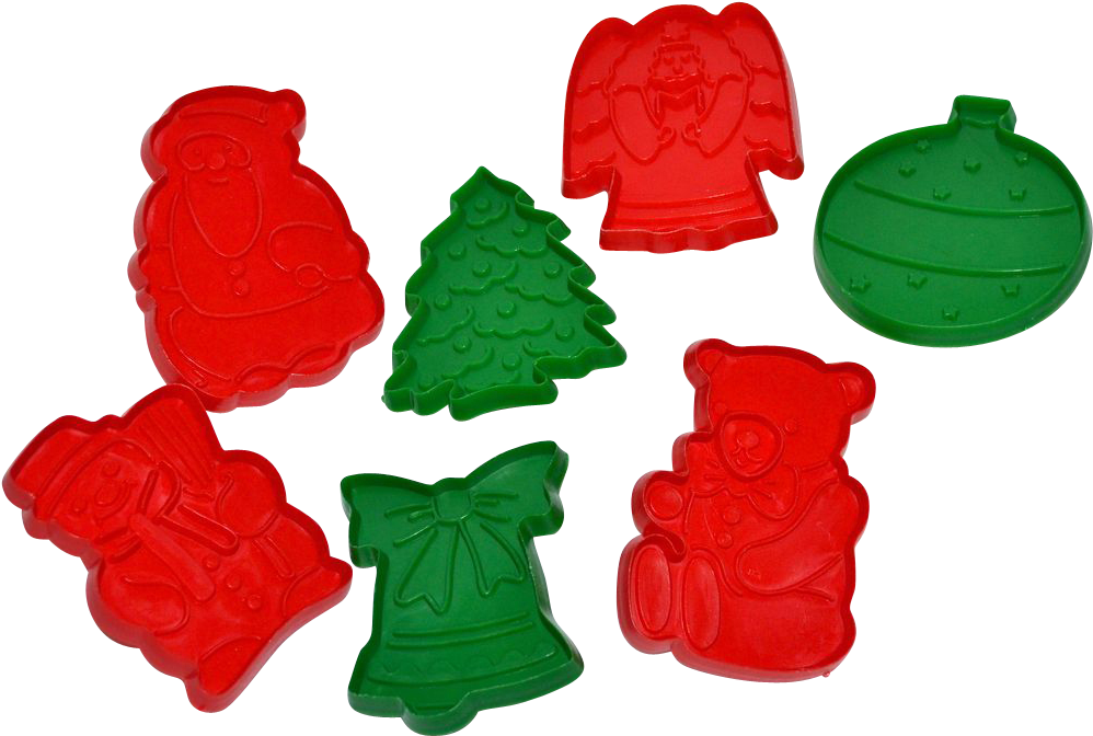Set Of 7 Vintage Christmas Cookie Cutters Sold On Ruby - Toy Clipart (997x997), Png Download