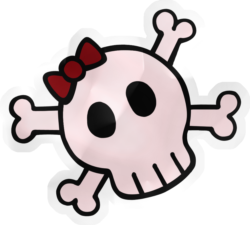 Pirates Clipart Animation - Pink Skull - Png Download (874x786), Png Download