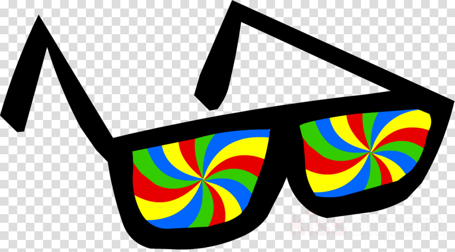 Oculos Arco Iris Clipart Glasses Club Penguin Clip - Oculos Arco Iris - Png Download (900x500), Png Download