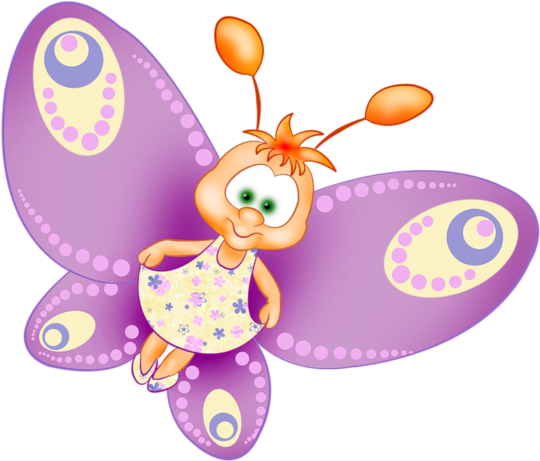 Psp, Cartoon Butterfly, Butterfly Clip Art, Purple - Cartoon Butterfly Images Png Transparent Png (800x759), Png Download