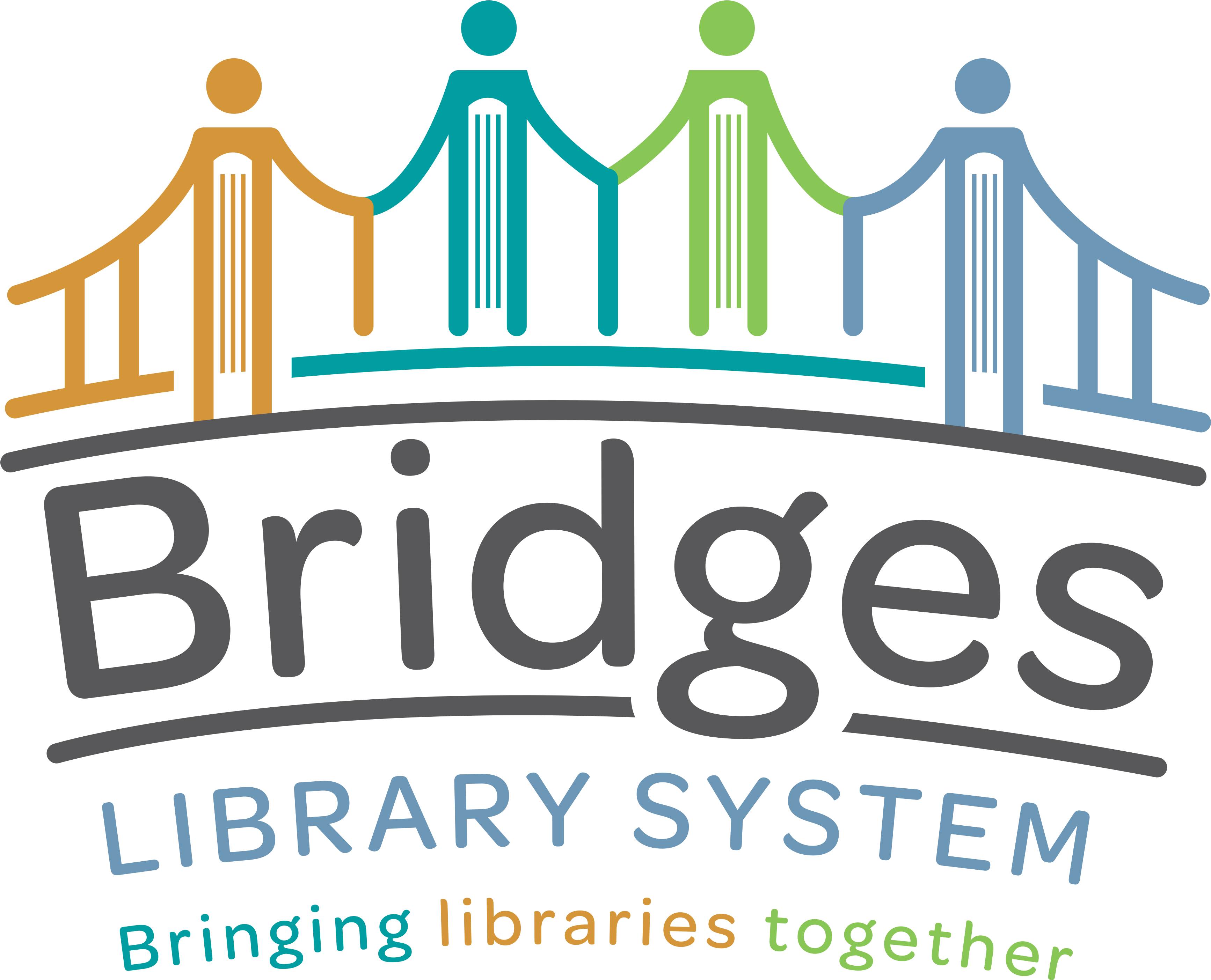 New Bridges Logo Selected - Bridges Library System Logo Clipart (3720x3026), Png Download
