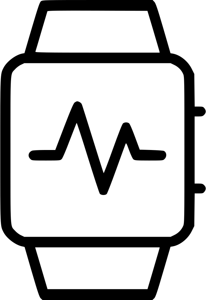 Heartbeat Watch Activity Cardio Wrist Watch Heart Monitor - Smartwatch Clipart (672x980), Png Download
