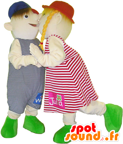 2 Mascotes Para Crianças, Uma Menina E Um Menino - Akkuma New Spotsound Masot Yuru-chara Purple Teddy Clipart (600x600), Png Download