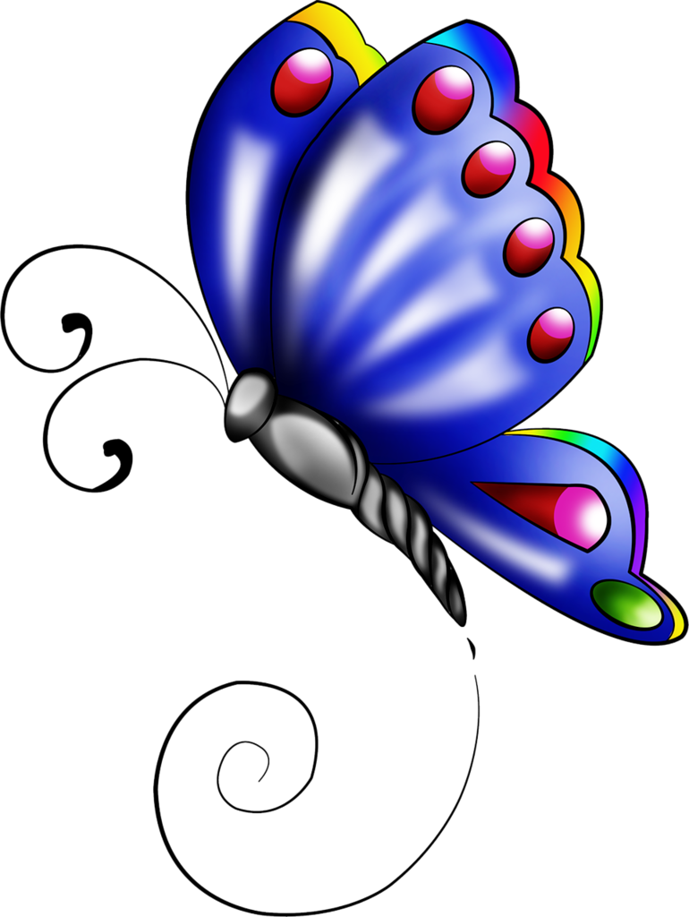 ‿✿⁀butterflies‿✿⁀ Cartoon Butterfly, Butterfly Clip - Butterfly Cartoon - Png Download (770x1024), Png Download
