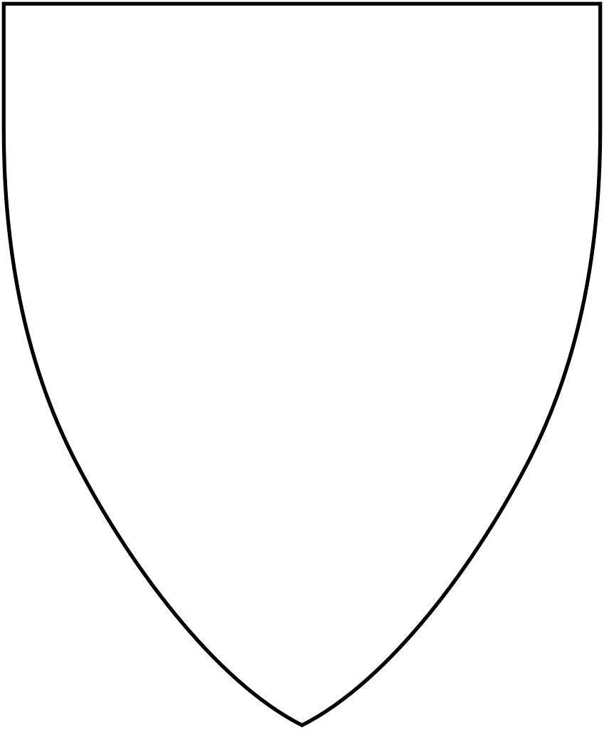 Heraldic Shield Shape - Escutcheon Clipart (849x1024), Png Download