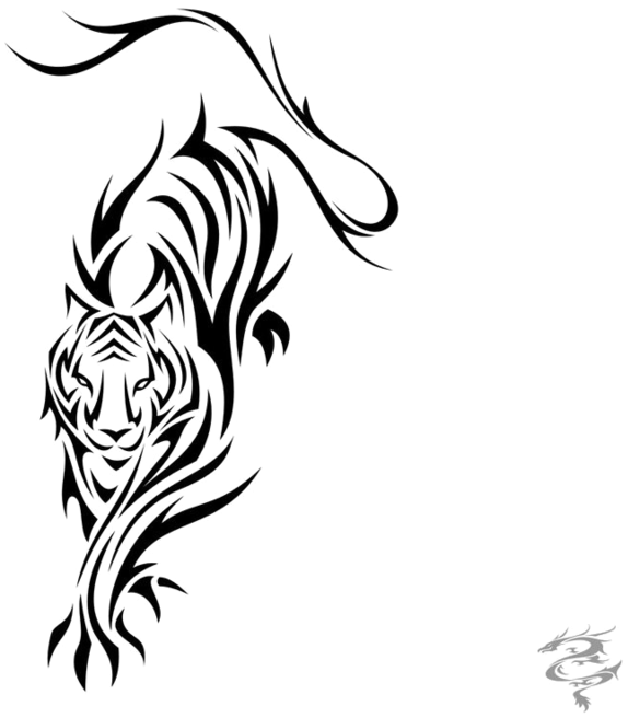 Tiger Tattoos Png Clipart - Tiger Tattoos Transparent Png (800x680), Png Download