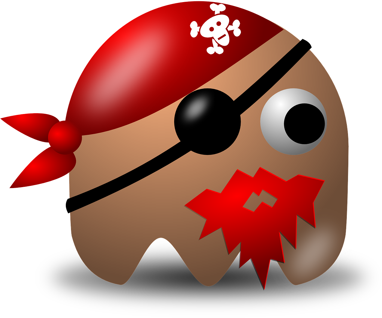 Pirate Pacman Pac-man Cartoon Png Image - Pirates Kartun Clipart (1280x1068), Png Download