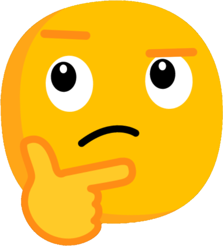 Yts Thinking Emoji - Discord Clipart (906x997), Png Download