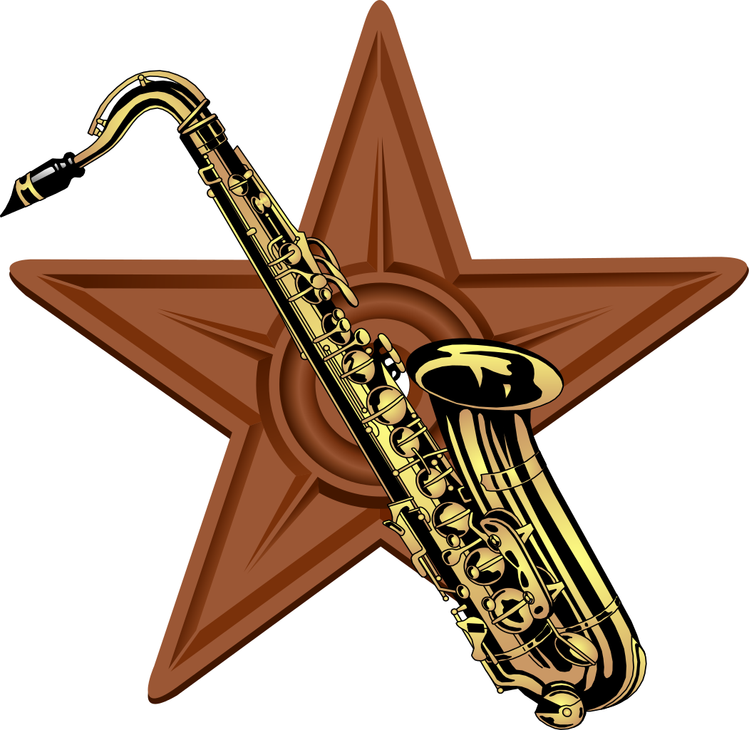File - Barnstar Jazz - Svg - Free Musical Instruments Png Clipart (1051x1024), Png Download