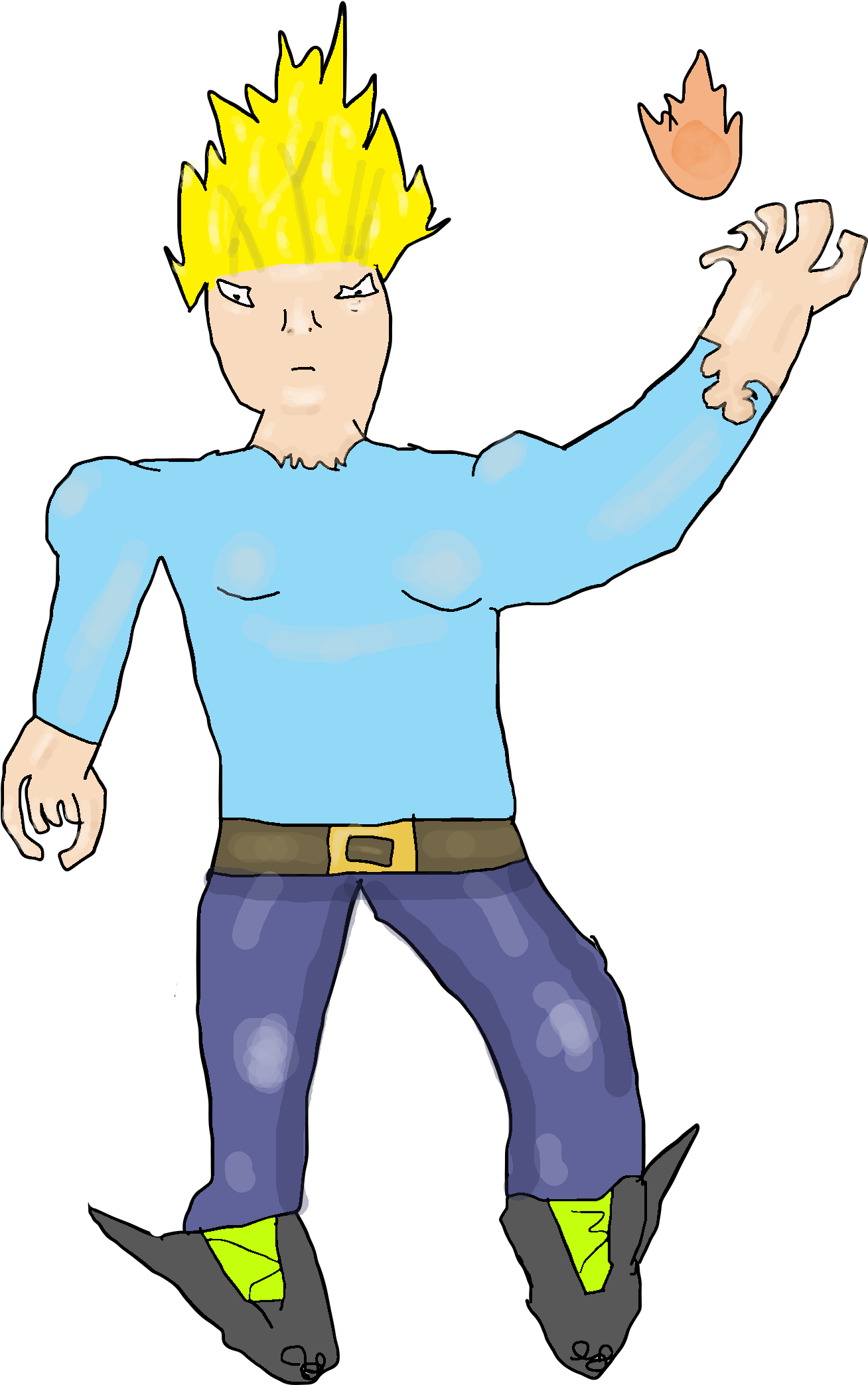 This Is A Human Drawing - Cartoon Clipart (1596x2155), Png Download