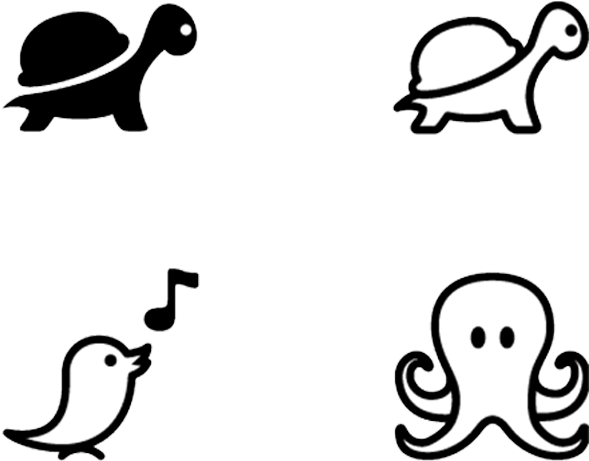 Flat Linear Animal Icon Clipart (1024x600), Png Download