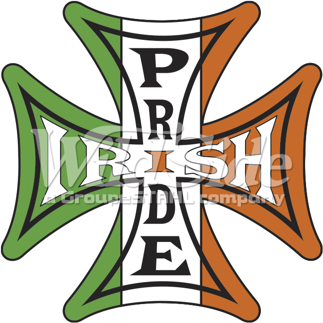 Irish Pride Iron Cross - Dickies Clipart (675x675), Png Download
