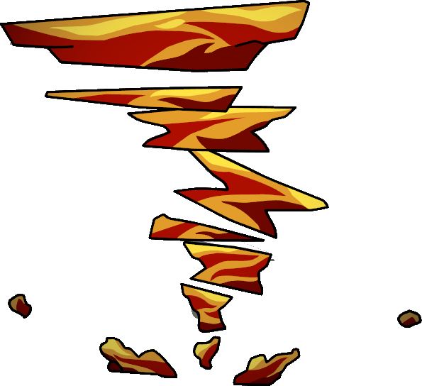 Fire Tornado - Scribblenauts Tornado Clipart (595x544), Png Download