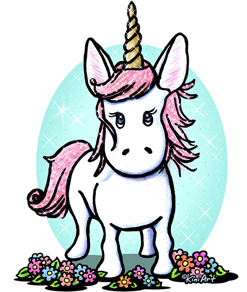Bleed Area May Not Be Visible - Kiniart Unicorn - Tote Bags Clipart (528x700), Png Download