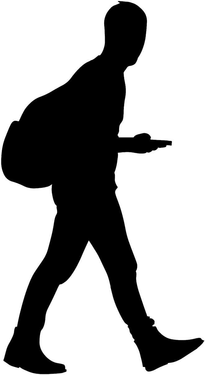 Man Walking Silhouette - Icono Caminar Png Clipart (1280x1280), Png Download