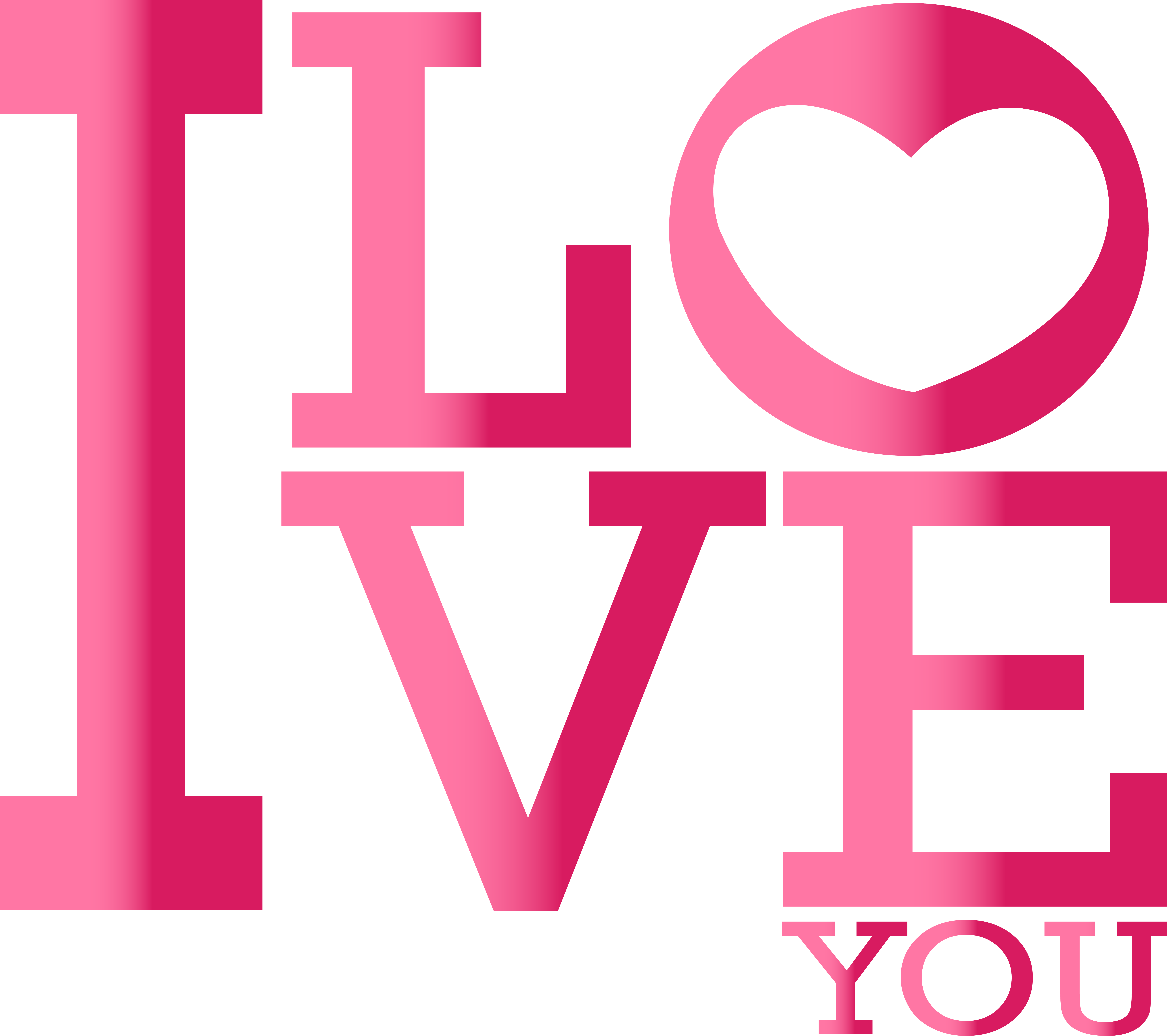 I Heart You Clip Art - Png Download (8000x7103), Png Download