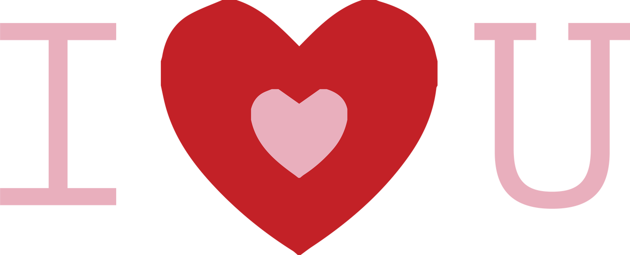 I Heart You Svg Cut File - Heart Clipart (1280x519), Png Download