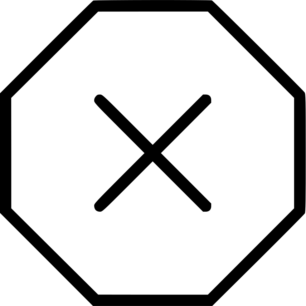 Delete Lock Ban Prohibition Denied Octagon Button Sign - Octagon Clipart (981x980), Png Download