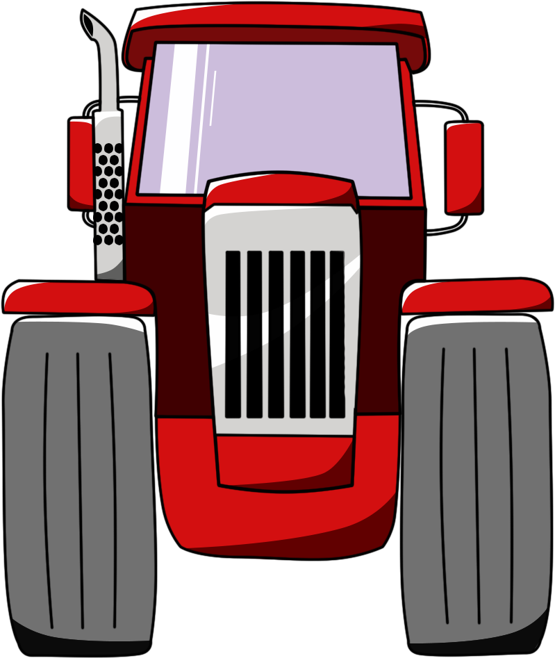Tractor Opengameart Org Tractorpng Front View Tractor Cartoon Clipart