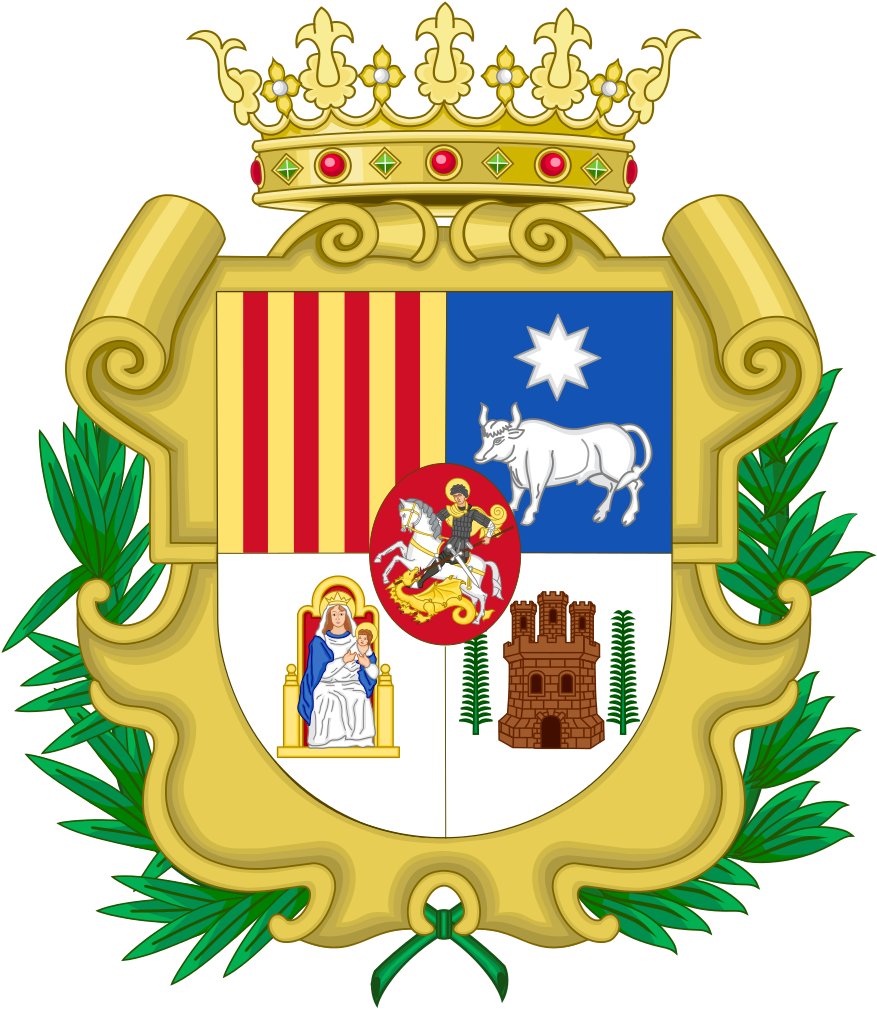 Coat Of Arms Of Teruel Province - Teruel Coat Of Arms Clipart (888x1024), Png Download
