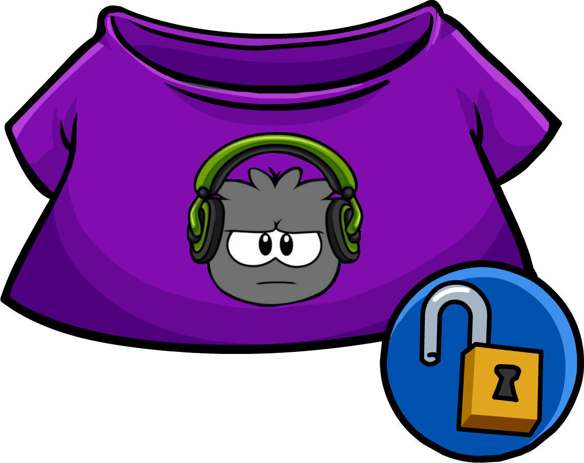 Dubstep Puffle T-shirt - T Shirt Club Penguin Clipart (1141x904), Png Download