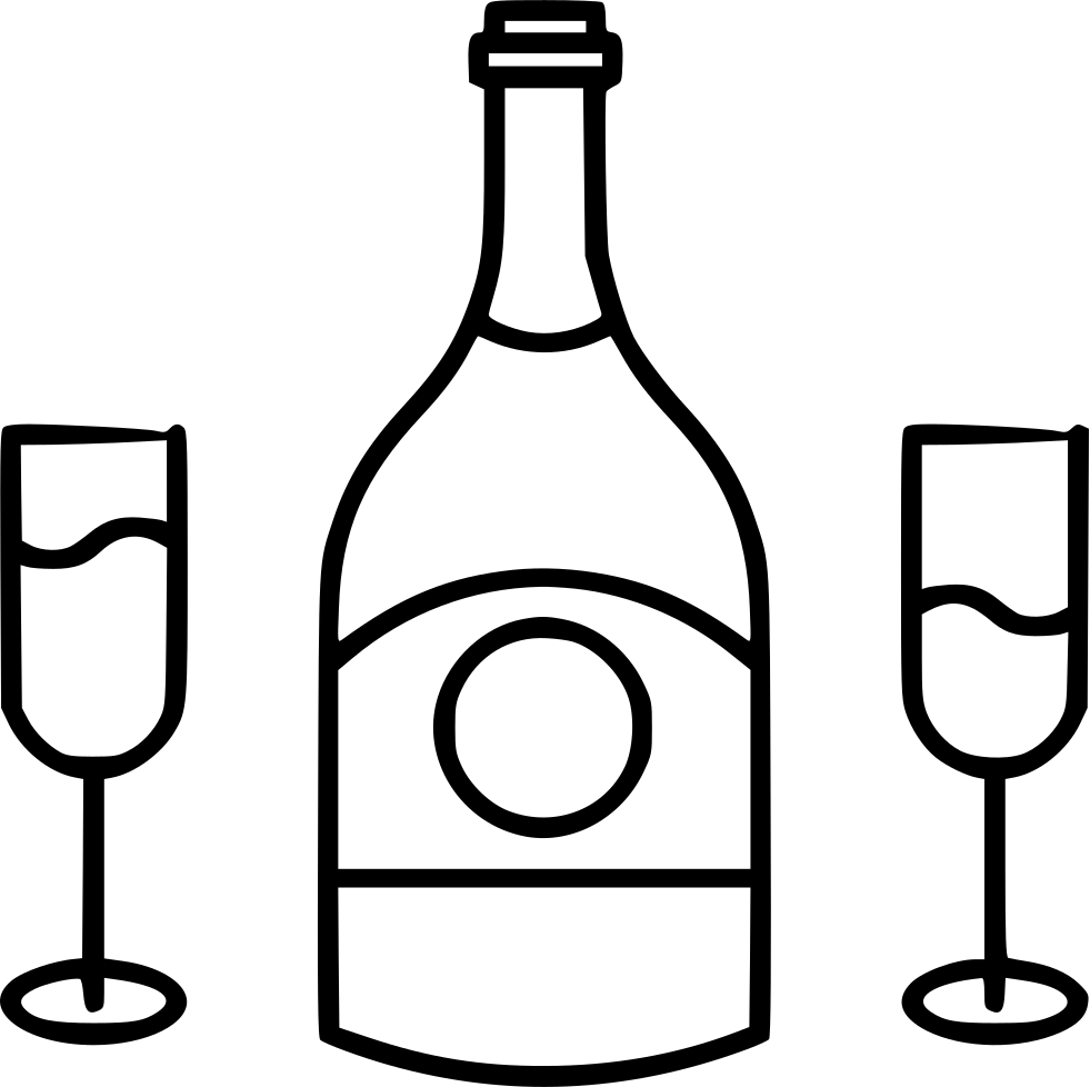 Champagne Comments - Icon Clipart (981x978), Png Download
