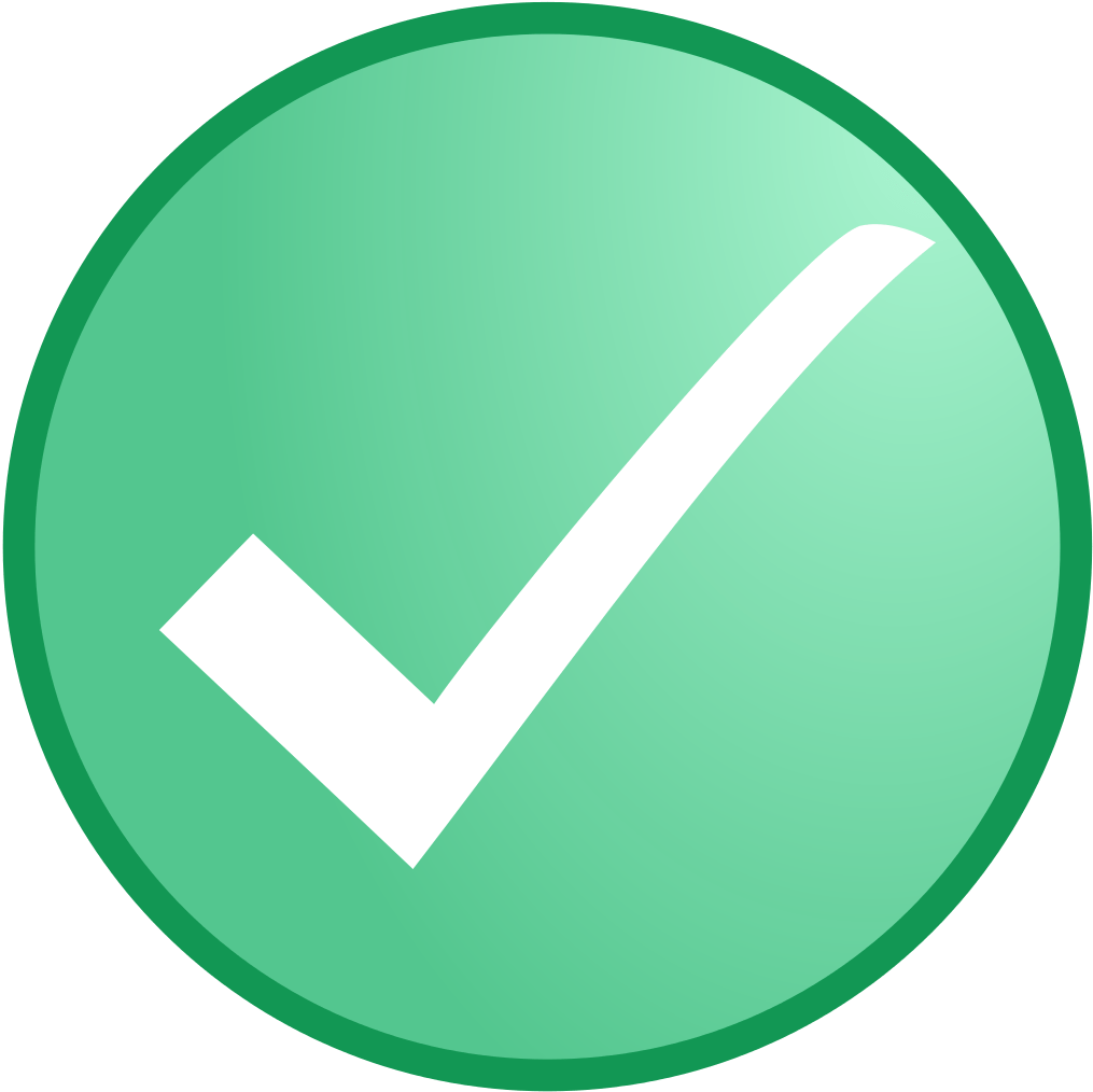 White Check Png Png Royalty Free Stock - Light Green Circle Clipart (1024x1024), Png Download