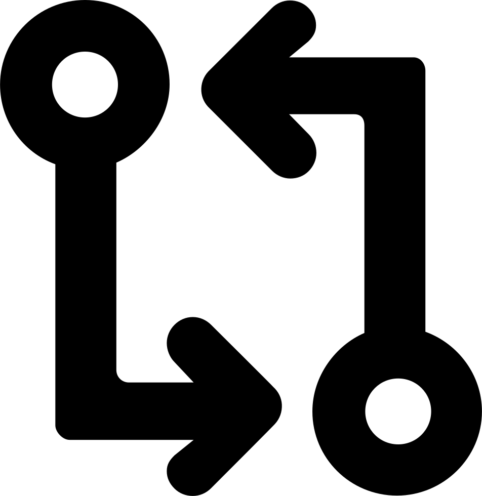 Two Straight Arrows Square Shape Of Exchange Comments - Intercambio Icono Png Clipart (952x980), Png Download