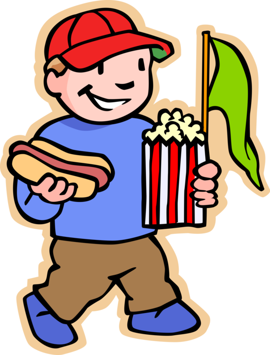 Vector Illustration Of Primary Or Elementary School - Eat Pop Corn Clipart - Png Download (533x700), Png Download