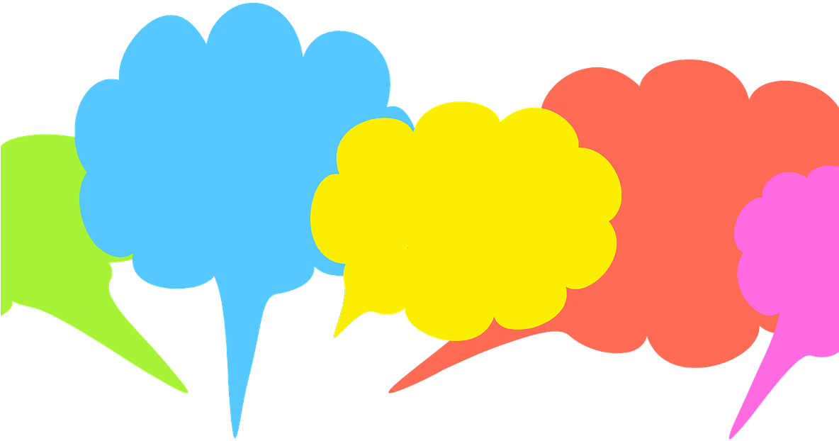 Word Balloons - Png Of Group Thinking Clipart (1183x1184), Png Download