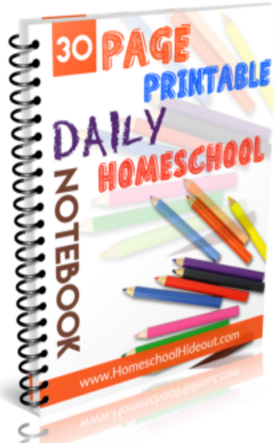 Free Printable Homeschool Daily Notebook Homeschool - Daily Notebook Clipart (1000x1500), Png Download