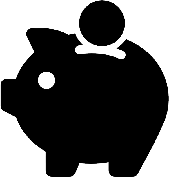 Download - Piggy Bank Vector White Png Clipart (1200x630), Png Download