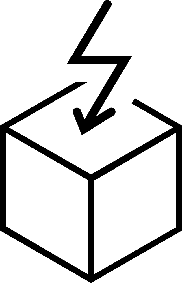 Lightning Arrow On Cube Comments - Cube Png Clipart (630x980), Png Download