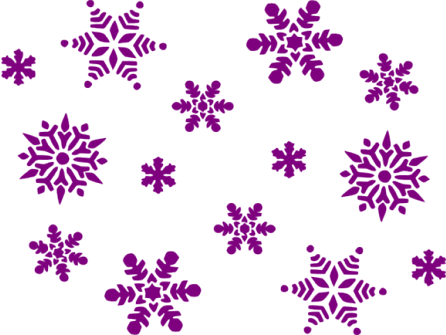 Glove Clipart Purple Snowflake - Purple And Pink Snowflakes - Png Download (640x480), Png Download