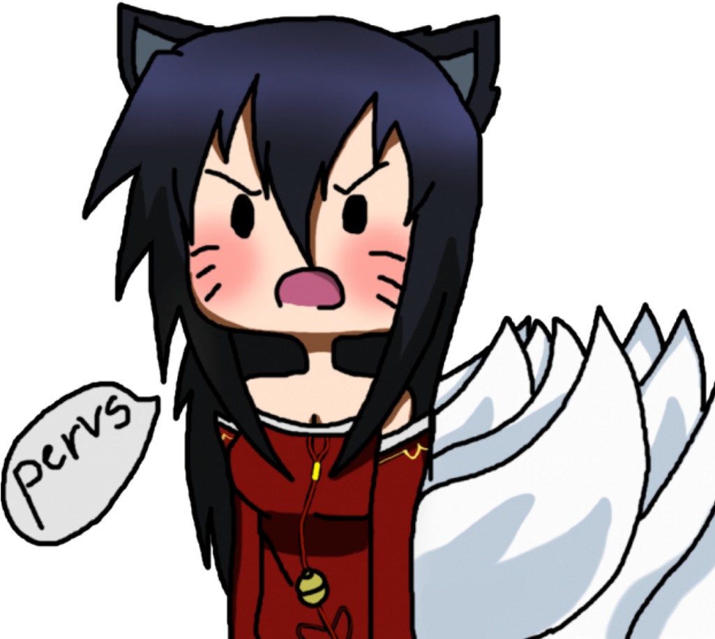 Ahri Chibi Chibigirl Cute Cutegirl Leagueoflegends - Ahri Chibi Angry Clipart (1024x1024), Png Download