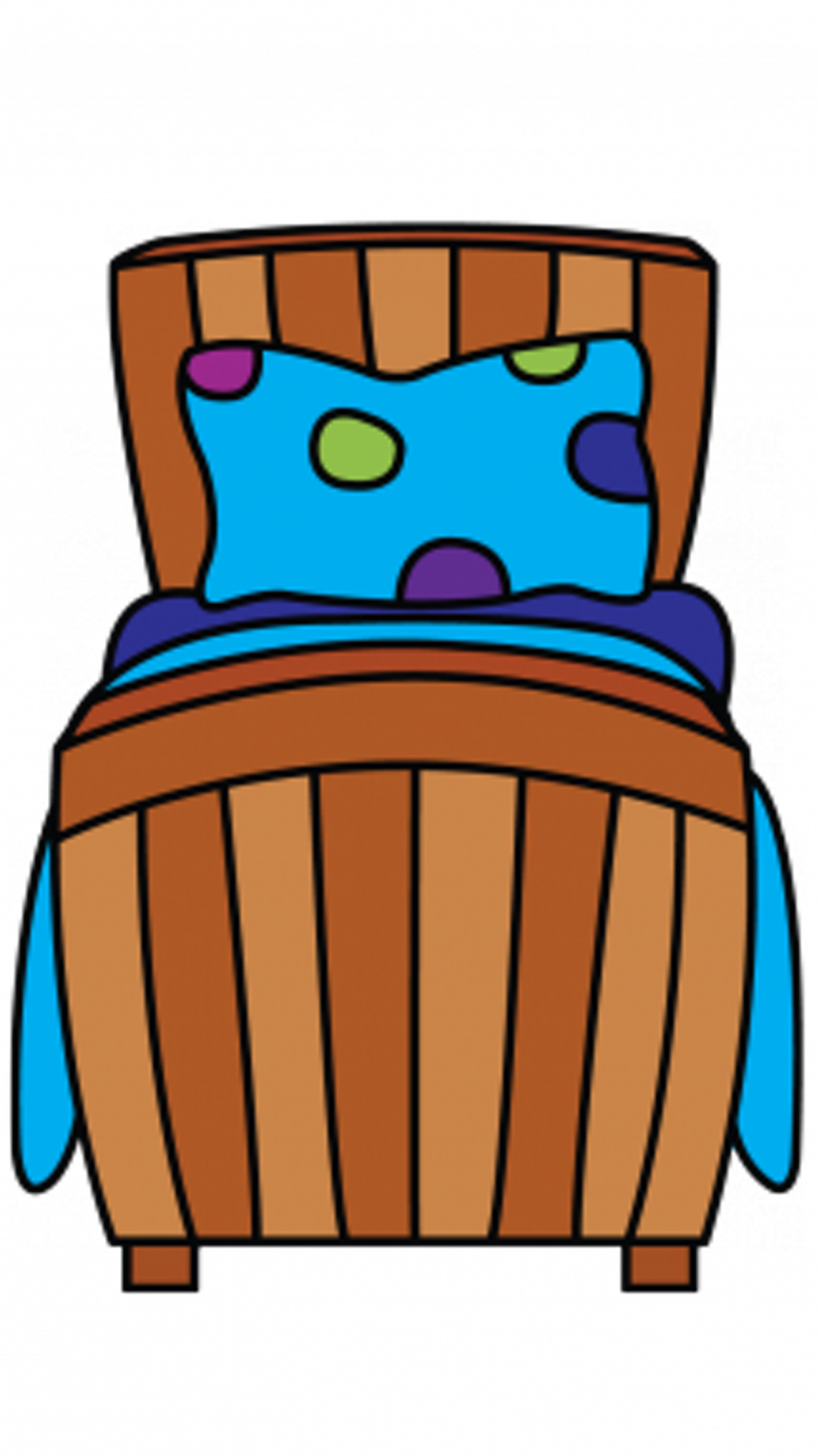 Drawn Bed Transparent - Bed Drawing Clipart (1024x1820), Png Download