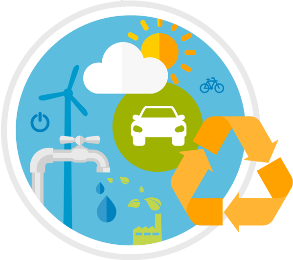 Reducing Our Environmental Impact Around The World - Graphic Design Clipart (670x530), Png Download