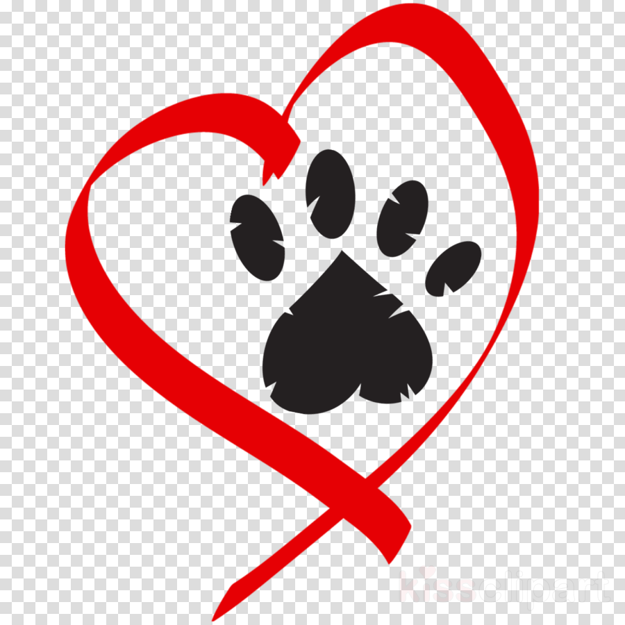 Paw Prints With Hearts Clipart Dog Puppy Clip Art - Rescue One Springfield Mo - Png Download (900x900), Png Download