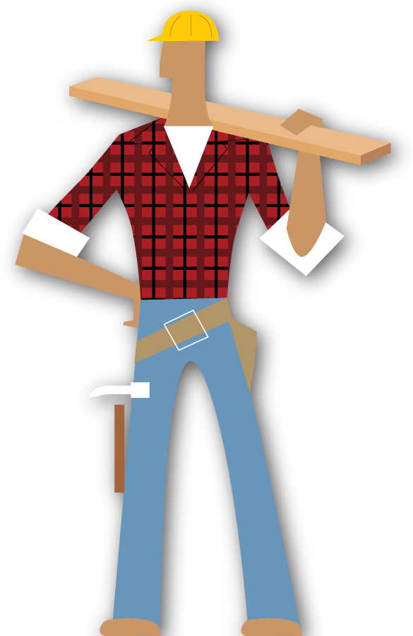 Teamone Construction Man - Construction Clipart (585x900), Png Download
